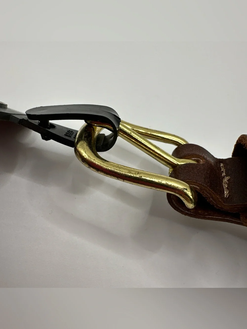 Preston Leather Gecko Navy Belt Solid Brass Buckle Kids Size 20 Made in USA